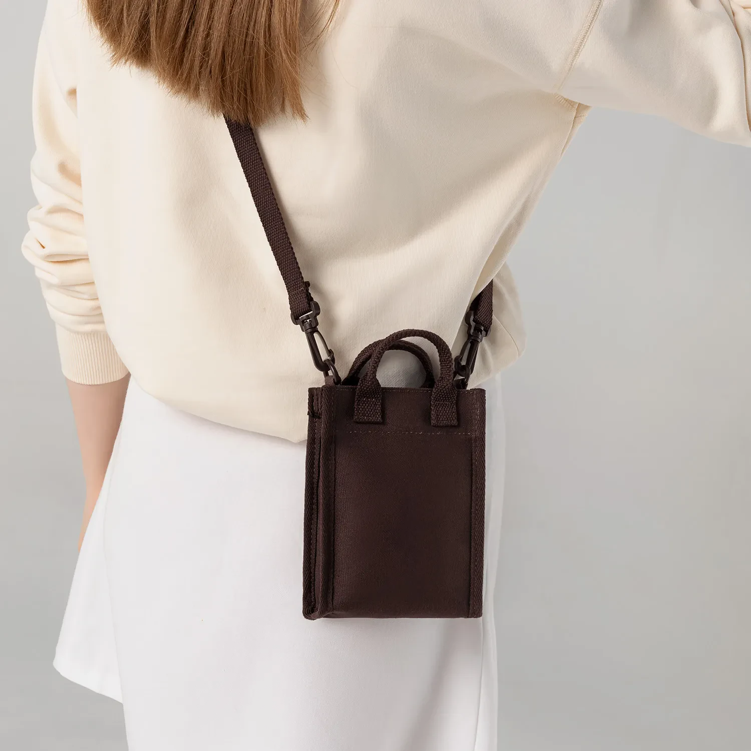 ESTOTI XS MICRO CROSSBODY BAG - DARK OAK